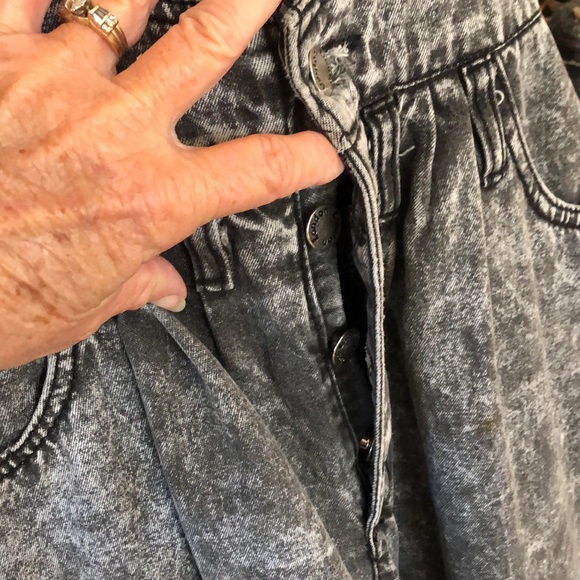 London Clothing Co. Denim Washed Black Overalls Size Medium - Picture 8 of 9